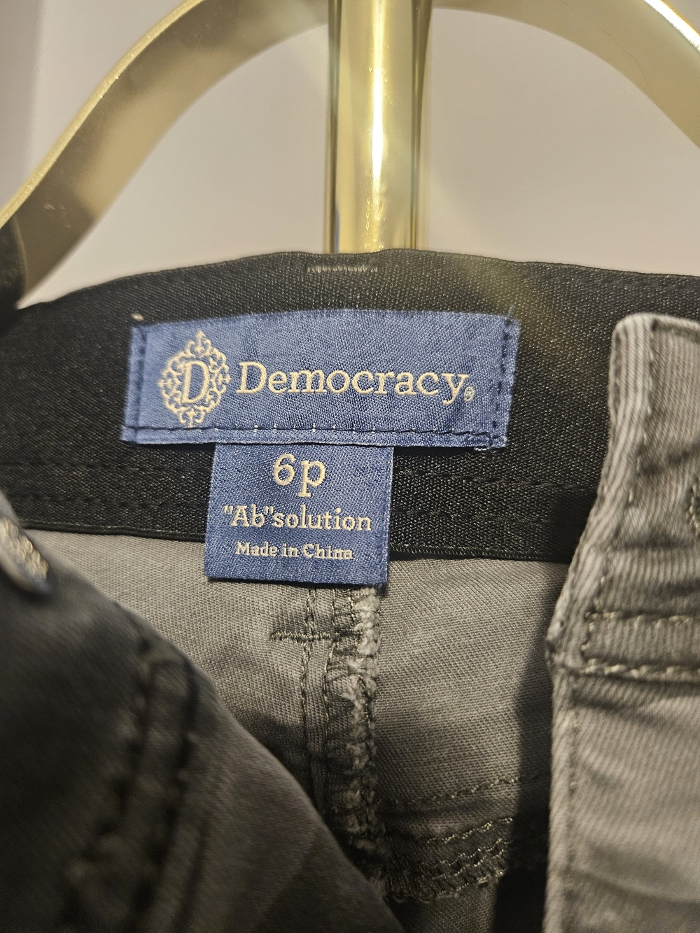 Democracy Women's Skinny Camo Pants in Gray - Picture 4 of 4